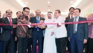 Himawan Hariyoga, Chairman of Investment Board of Indonesia; Dr Sutisno Rawita, Deputy Governor of Banten Province; Walid Darwish Al Raeesi of the UAE embassy in Jakarta; and Yusuff Ali MA, Chairman of Lulu Group, inaugurating the second Lulu hypermarket 