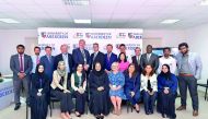 AFG College with the University of Aberdeen faculty members and other officials.