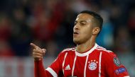  Bayern Munich's Thiago Alcantara celebrates scoring their second goal (REUTERS/Michaela Rehle) 