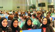 Qatar’s girls scouts at the New Delhi meeting.