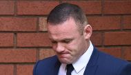 Everton's English striker Wayne Rooney arrives at Stockport Magsitrates court in Stockport, north-west England on September 18, 2017.   AFP / Oli SCARFF
