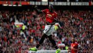 Manchester United's Romelu Lukaku celebrates scoring their third goal REUTERS/Andrew Yates 