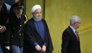 Iranian President Hassan Rouhani arrives to address the 72nd United Nations General Assembly at U.N. headquarters in New York, U.S., September 20, 2017. Reuters/Eduardo Munoz

