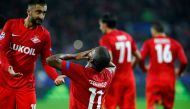Fernando of Spartak Moscow celebrations after goal score of Liverpool and of Spartak Moscow in action during the UEFA Champions League match between Spartak Moscow and Liverpool FC at Spartak Stadium in Moscow, on September 26, 2017. Sefa Karacan - AA
