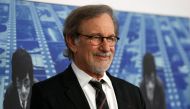 Director Steven Spielberg poses at the premiere of the HBO documentary film 