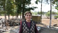 Lida Sargsyan, 82, poses for a photo in the newly-built village of Alashan where she lives, in the separatist region of Nagorno-Karabakh, southwestern Azerbaijan, September 20, 2017. Thomson Reuters Foundation/Anna Pujol-Mazzini