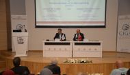Dr. Ahmad M Hasnah, HBKU’s President, and Dr Mehmet Bulut, IZU’s President, at the IZU International Conference on the Muslim Ummah in Istanbul. 
