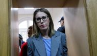 Russian TV personality Ksenia Sobchak arrives for a trial of Russian theatre director Kirill Serebrennikov, who was accused of embezzling state funds and placed under house arrest, in Moscow, Russia October 17, 2017.  Reuters/Sergei Karpukhin