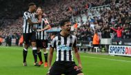 Newcastle United's Mikel Merino celebrates scoring their first goal REUTERS/Scott Heppell  
