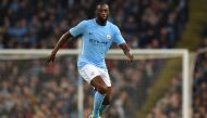 Manchester City's Ivorian midfielder Yaya Toure looks to pass the ball during the English League Cup fourth round football match between Manchester City and Wolverhampton Wanderers at the Etihad Stadium in Manchester, north west England, on October 24, 20