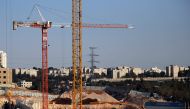A picture taken on October 25, 2017 shows a general view of construction work in Ramat Shlomo, a Jewish settlement in the mainly Palestinian eastern sector of Jerusalem. AFP / Ahmad Gharabli