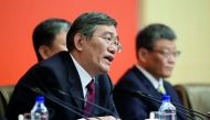 Yang Weimin, vice minister of the Office of the Central Leading Group on Financial and Economic Affairs, speaks at a news conference after the 19th National Congress of the Communist Party of China in Beijing, China October 26, 2017. Reuters/Jason Lee