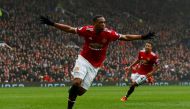 Manchester United's Anthony Martial celebrates scoring their first goal Action Images via Reuters/Jason  
