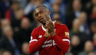 Liverpool's Daniel Sturridge applauds the fans as he is substituted off REUTERS/Phil Noble 
