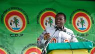 Francois Compaore speaking in Komsilga during the a campaign launch on November 17, 2012 (AFP / Ahmed Ouoba) 