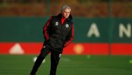 Manchester United manager Jose Mourinho during training Action Images via Reuters/Jason Cairnduff
