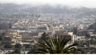 A general view shows buildings in the central business district of Eritrea's capital Asmara