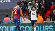 Tottenham's Son Heung-min celebrates scoring their first goal REUTERS/Peter Nicholls 