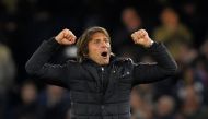 Chelsea manager Antonio Conte celebrates after the match November 5, 2017. REUTERS/Toby Melville