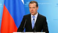 Russian Prime Minister Dmitry Medvedev gives a speech at the ceremony of presenting the 2017 Russian Government Prize for top quality products and services and for the introduction of highly efficient quality management methods, Moscow, November 9, 2017. 