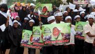  Children of members of the IMN campaign for the release of their leader Sheikh Zakzaky in Kaduna, Nigeria, March 14. Zakzaky has been in detention since December 2015 after clashes between the IMN and Nigerian security forces. Reuters 