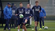 Italy’s Federico Bernardeschi and Stephan El Shaarawy during training REUTERS/Max Rossi
