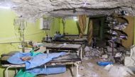 A picture taken on April 4, 2017 shows destruction at a hospital room in Khan Sheikhoun, a rebel-held town in the northwestern Syrian Idlib province, following a suspected toxic gas attack. (AFP/ Omar haj kadour).