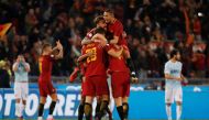 Roma celebrate after the match REUTERS/Stefano Rellandini
