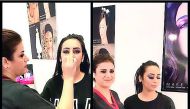 Rayan Hawari, makeup artist at Qatar International Beauty Academy, at Souq Nama Expo. 