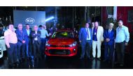 Officials at the launch of Kia Rio.