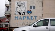 A mural of former Bosnian Serb general Ratko Mladic is seen on a building in Gacko, Bosnia and Herzegovina November 8, 2017. REUTERS/Dado Ruvic
