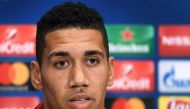 Manchester United's English defender Chris Smalling attends a press conference on the eve of the UEFA Champions League Group A football match between FC Basel and Manchester United on November 21, 2017 in Basel.  AFP / Fabrice COFFRINI
