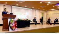 Italian Ambassador to Qatar, Pasquale Salzano makes the opening remarks at the Seminar on Mediterranean Diet, Sport and Nutrition : The Italian Experience, organized by the Italian Embassy in Qatar. Pic: Qassim Rahmatullah / The Peninsula 