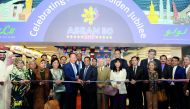 The Director of Lulu Group International, Mohamed Althaf; and Ambassador of Thailand to Qatar, Soonthorn Chaiyindeepum; jointly inaugurating the Asean Food Festival at Al Messila branch of Lulu Hypermarket yesterday. Other Ambassadors and Charge de Affair