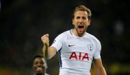 Tottenham's Harry Kane celebrates scoring their first goal REUTERS/Wolfgang Rattay

