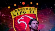 (FILES) This file picture taken on February 13, 2017 shows Andre Villas-Boas, head coach of Shanghai SIPG, speaking during a season launch event in Shanghai.  AFP / JOHANNES EISELE
