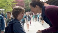 A still of the actors Jacob Tremblay and Julia Roberts from the movie Wonder.