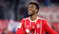 Bayern Munich's Kingsley Coman celebrates scoring their second goal. (REUTERS/Michael Dalder)