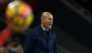 An image of Real Madrid coach Zinedine Zidane during the Athletic Bilbao vs Real Madrid match December 2, 2017. REUTERS/Vincent West
