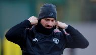 Manchester United's Zlatan Ibrahimovic during training.  Reuters/Jason Cairnduff
