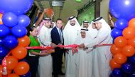 Sheikh Fahad bin Abdullah bin Thani Al Thani along with other dignitaries at the inauguration of the Mega Mart - Q Mall Branch yesterday. Pic: Salim Matramkot / The Peninsula