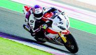 Qatar Superstock 600 defending champion Saeed Al Sulaiti in action during the two-day practice session at Losail International Circuit.