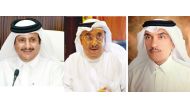 FROM LEFT: Sheikh Khalifa bin Jassim bin Mohammed Al Thani, Chairman, Qatar Chamber; Ali Hassan Al Khalaf, Chairman of Qatar Consumer Complexes; and Saad Al Dabbagh, Chairman of Hafeet Group.