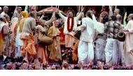 A still from the movie Hare Krishna! The Mantra, the Movement and the Swami who started it all.