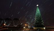 File picture of a Christmas tree lit in St Petersburg used for representation. Reuters 