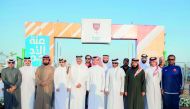 Secretary-General of the Qatar Olympic Committee, Jassim Al Buenain along with other official at the opening of Team Qatar Winter Camp at Sealine Beach.