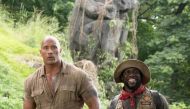 A still of the actors Dwayne Johnson and Kevin Hart from the movie Jumanji: Welcome to the Jungle.