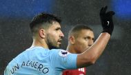 Manchester City's Argentinian striker Sergio Aguero. AFP / Oli SCARFF 