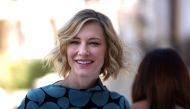 (FILES) This file photo taken on December 07, 2017 shows Australian actress Cate Blanchett smiling during a photo call in Dubai. AFP / PATRICK BAZ