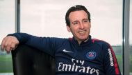 Paris Saint-Germain's Spanish coach Unai Emery poses during a photo session in Saint-Germain-en-Laye, western Paris, on January 3, 2018. / AFP / Bertrand GUAY
